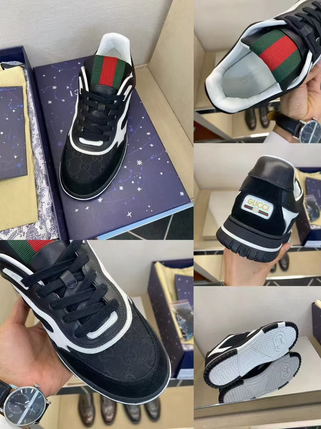 P440 new men's shoes GUCCI [Lightning] latest shoes are shipped. Original quality, fashionable, made of special materials, sheepskin lining, brand new packaging. The foot feels super comfortable and the workmanship is impeccable. Size: Male 38-45.